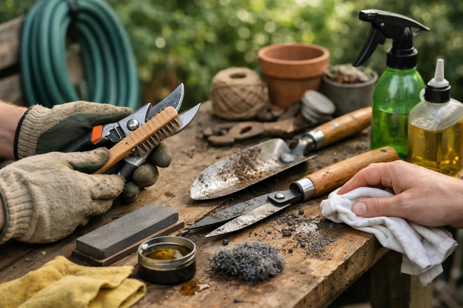 Tuingereedschap onderhouden zonder gedoe