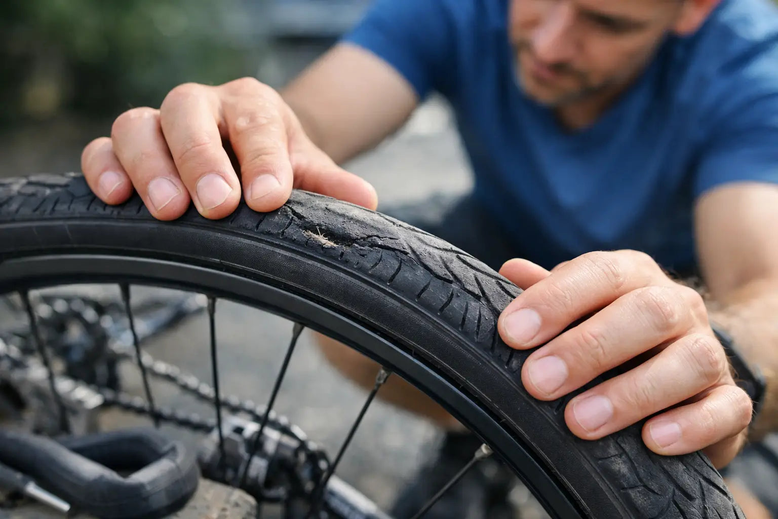 Wanneer fietsband vervangen nodig is: 8 signalen