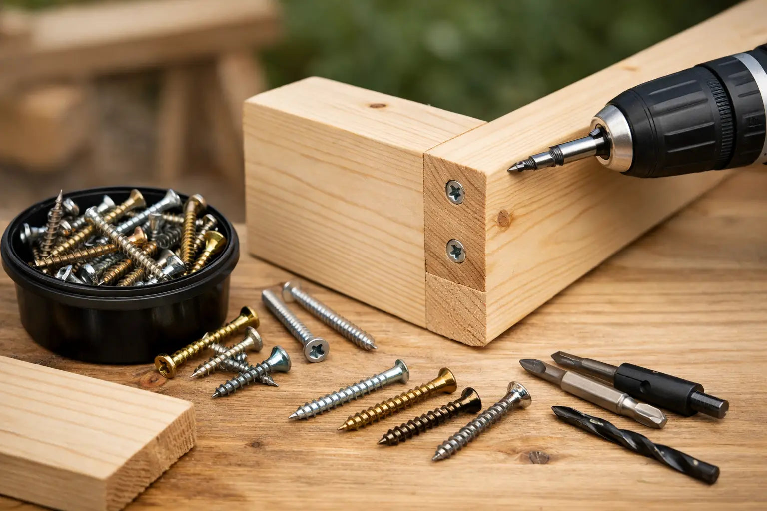 Schroeven voor houtverbinding kiezen