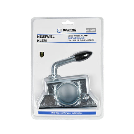 Neuswielklem 48 mm, roestvrij staal, voor trailers en caravans.