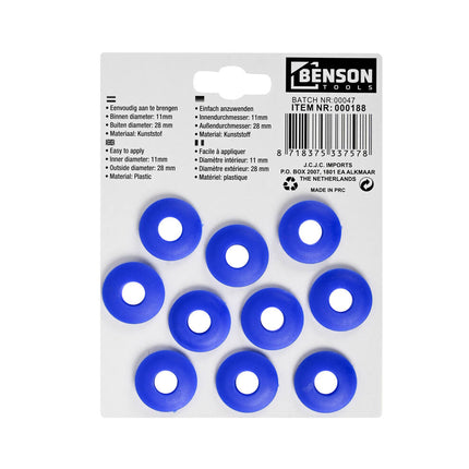 Kunststof Zeilringen 10st, 11mm Binnen, 28mm Buiten, Voor Zeilen