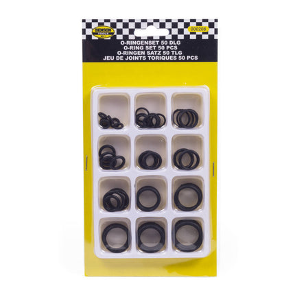 O-ringen Set 50 dlg: 50 maten rubber, oliebestendig, voor auto's & sanitair