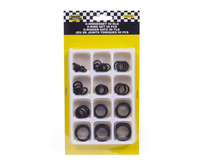 O-Ring-Set 50-tlg.: 50 Größen aus Gummi, ölbeständig, für Kfz & Sanitär