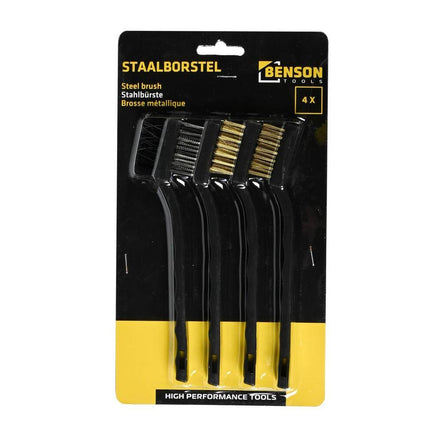 4-delige Mini Staalborstel Set: Roestverwijdering & Metaalruwing