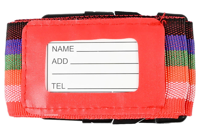 Kofferspanband multicolor – Breedte ca. 5 cm, Lengte ca. 183 cm, Kleur regenboog