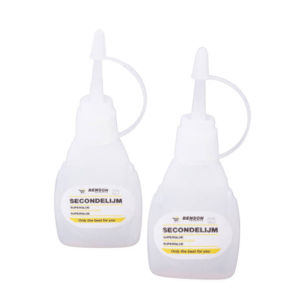 Secondelijm 2x10g - Snelle hechting voor kleine reparaties.