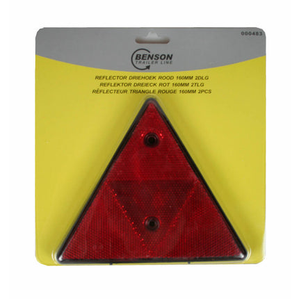 Reflector Driehoek Rood 155 mm - Set van 2 voor Voertuigzichtbaarheid
