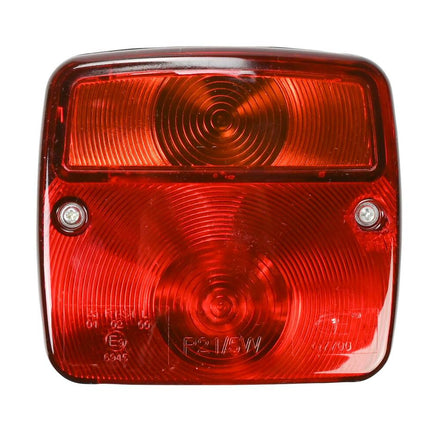Vierkant Aanhangwagen Achterlicht E9, 110x110mm, 12V, Inclusief Bevestiging