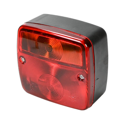 Vierkant Aanhangwagen Achterlicht E9, 110x110mm, 12V, Inclusief Bevestiging