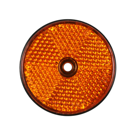 Oranje Reflector 60mm met Gat - Ideaal voor Voertuigveiligheid