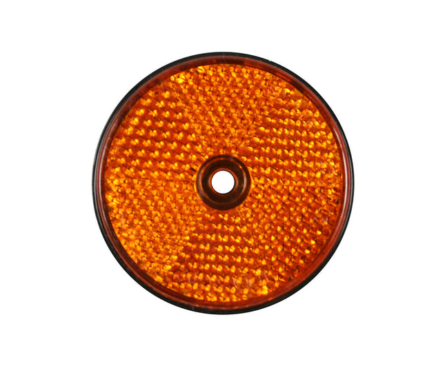 Oranje Reflector 60mm met Gat - Ideaal voor Voertuigveiligheid