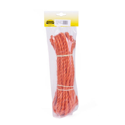 Touw 8mm x 10m Oranje, 960kg breekkracht voor kamperen en ladingen.
