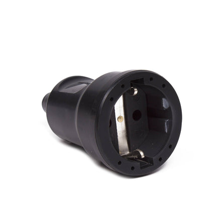 Stekker PVC Contra RA Zwart, 230V, voor Nederlandse aansluitingen