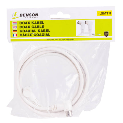 Coax Kabel 1.5m - Storingsvrij voor TV, Modem, Decoder Verbinding