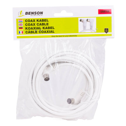 Coax Kabel 5.0m - Storingsvrije Verbinding voor TV en Ontvangers