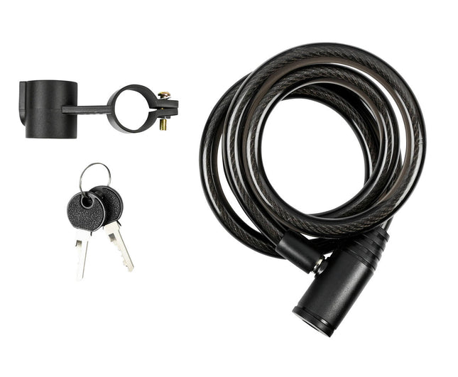 Kabelslot 12mm x 1200mm met houder, mix kleuren voor fietsbescherming