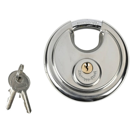 Hangslot 90 mm RVS - Weerbestendig, Incl. 2 Sleutels, Voor Poorten
