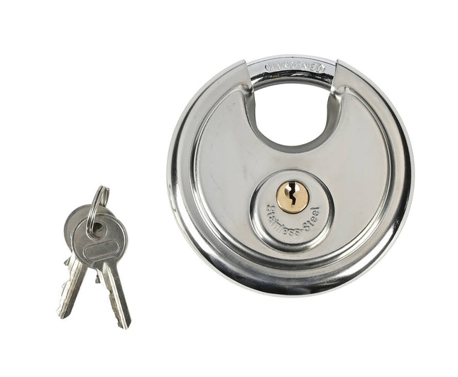 Hangslot 90 mm RVS - Weerbestendig, Incl. 2 Sleutels, Voor Poorten