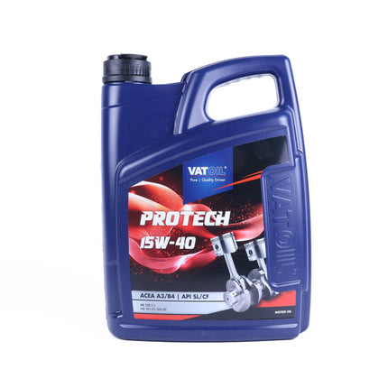 Motorolie 15W-40 5L voor benzine- en dieselmotoren, verlengde levensduur.