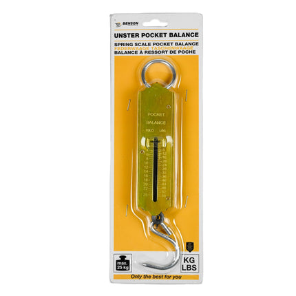 Unster pocket balance 25 kg – Maximaal weegvermogen 25 kg / 55 lbs, Breedte ca. 4–5 cm