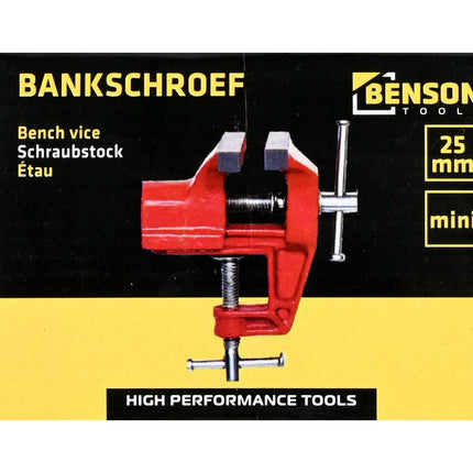 Bankschroef 25 mm - Stevige Grip voor Precisiewerk in Kleine Ruimtes