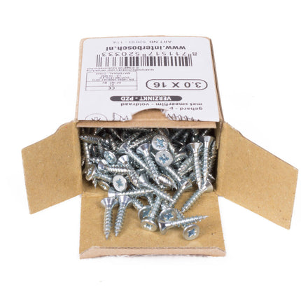 PZD-1 Spaanplaatschroef 3.0x16mm voor houtconstructies