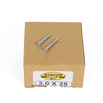 Spaanplaatschroef 3.0x25mm, PZD-1, voor spaanplaat en houtverbindingen