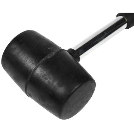 Rubberhamer 5x9 cm, stalen steel, ideaal voor tegelwerk en timmeren.