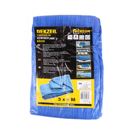 Blauw Dekzeil 3x4m - Waterdicht en Stevig voor Tuin en Camping