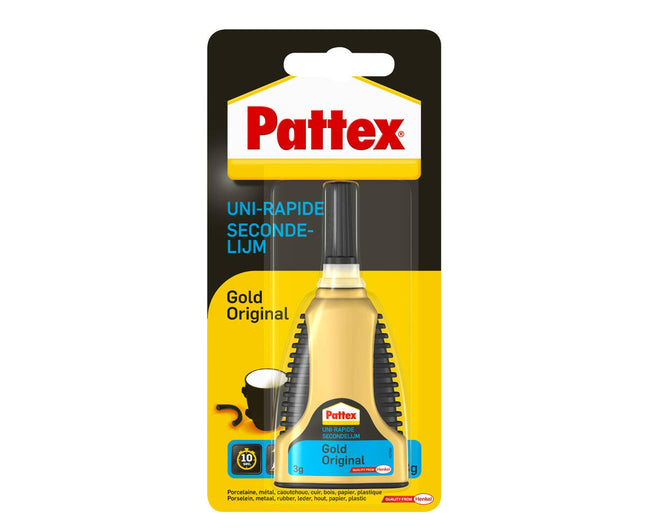 Pattex Secondelijm Gold 3g - Hecht Hout, Metaal, Keramiek Snel