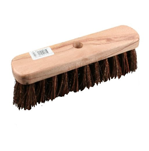 Bezem straat hard 29 cm – Breedte bezem 29 cm, Lengte haren 12,5 cm, Kleur Bruin