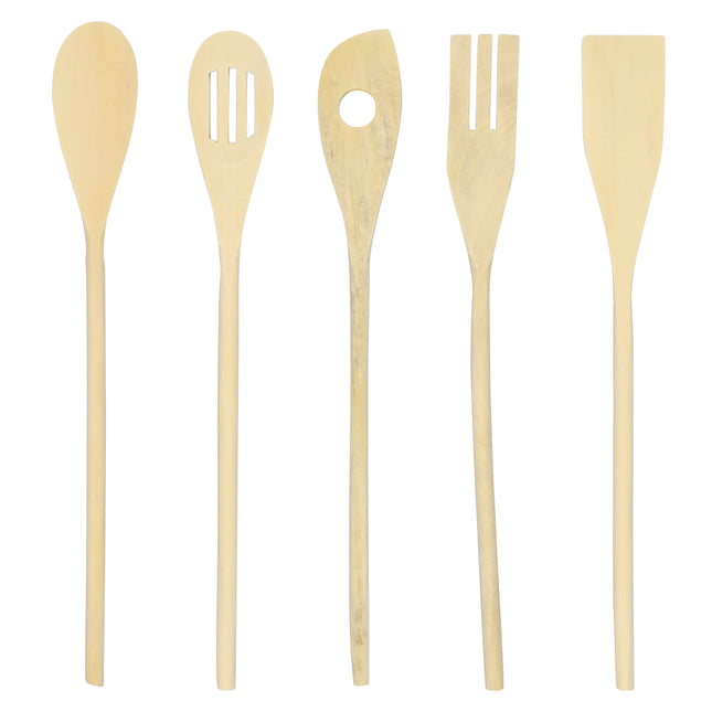 Saladeset 5 dlg hout – 5-delige set inclusief saladelepels en -vork, Lichtgewicht