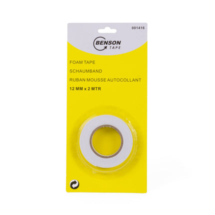 Foamtape 12mm x 2m - Sterke Hechting voor Decoratie & Kabels