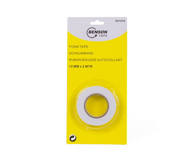 Foamtape 12mm x 2m - Sterke Hechting voor Decoratie & Kabels