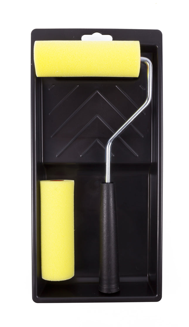 Lakset 4 dlg 10 cm middel – Rollers van sponsmateriaal Ø 4 cm x 10,2 cm, 4 cm, 10,2 cm