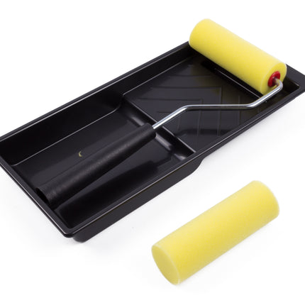Lakset 4 dlg 10 cm middel – Rollers van sponsmateriaal Ø 4 cm x 10,2 cm, 4 cm, 10,2 cm