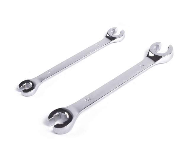 Remleidingsleutelset 2-delig, 6x8mm & 10x12mm, ideaal voor voertuigen.
