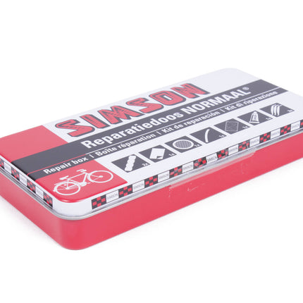 Simson Reparatiedoos - 12 Plakbeurten, Ideaal voor Fietsbandreparatie