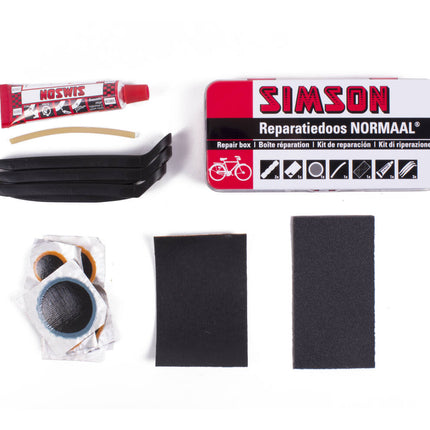 Simson Reparatiedoos - 12 Plakbeurten, Ideaal voor Fietsbandreparatie