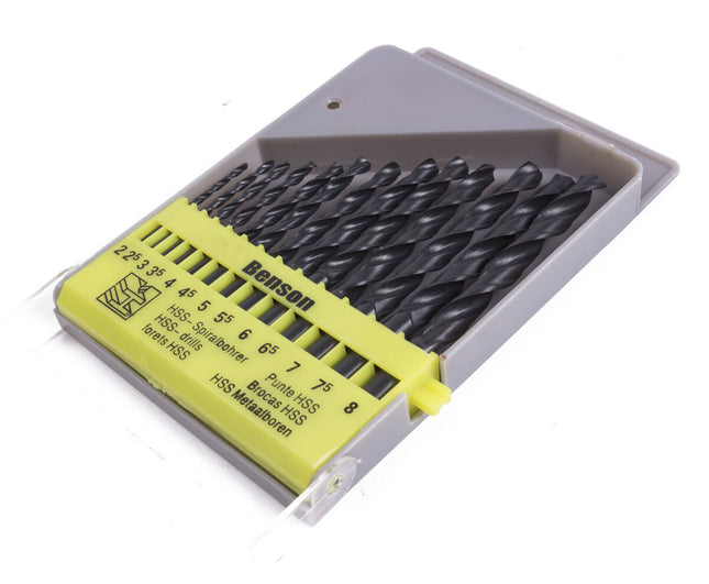 HSS Boorset 13 dlg, 2-8mm, Metaalboren met Cassette voor Precisiewerk