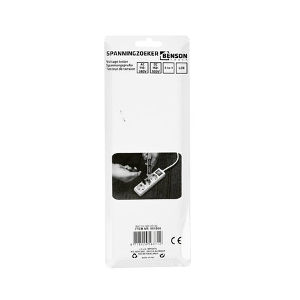 Spanningszoeker LED 3-in-1, 110-380V, 900mm kabel, detecteert spanning.
