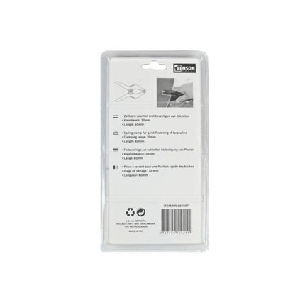 Segelklemme 30mm 60mm, 8 Stück: ideal für Planen und Heimwerkerprojekte