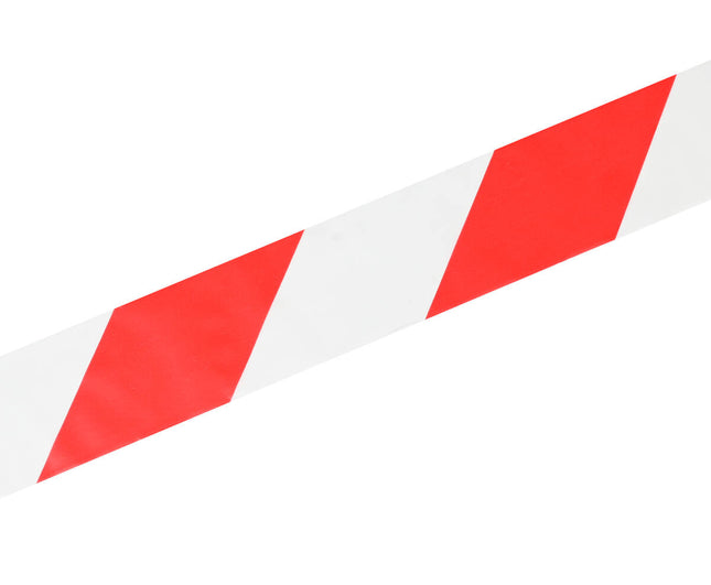 Rood/Wit Afzetlint 50m - Markeer Gebieden, 48mm Breed, Weerbestendig