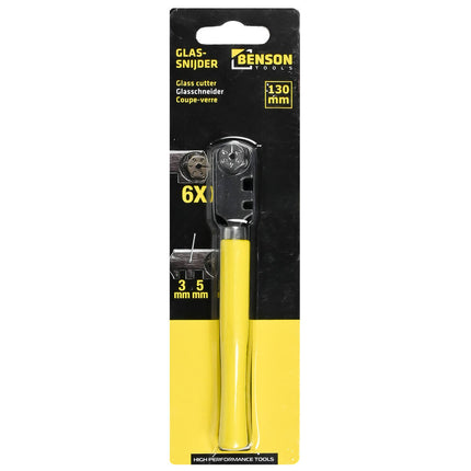 Glassnijder met 6 Reservemesjes, 3/5mm Afbreekopeningen, Glastoepassing