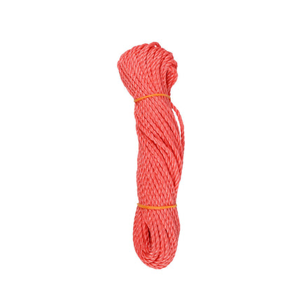 4mm x 25m Oranje Polypropyleen Touw, 175kg MBL, Ideaal voor Camping