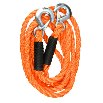 Sleepkabel 3 Ton Oranje, 3.5m, 18mm, met Veiligheidshaken voor Auto's