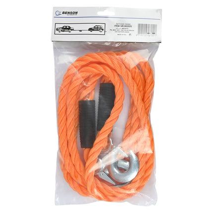 Sleepkabel 3 Ton Oranje, 3.5m, 18mm, met Veiligheidshaken voor Auto's