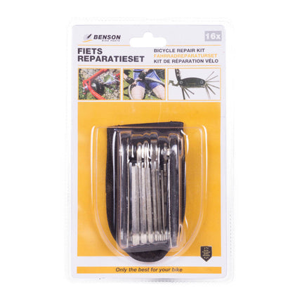 Multifunctionele 16-in-1 fietsreparatietoolset voor snelle reparaties