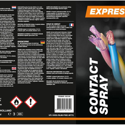 Express Contactspray 300 ml - Verwijdert Oxiden en Beschermt Contacten