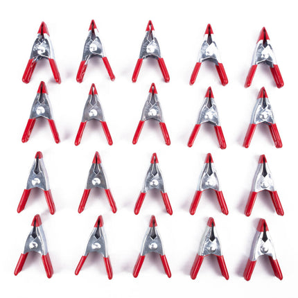 20x Zeilklem Mini 5cm, Staal/Kunststof, 2cm Bek - Ideaal voor Marktkraam